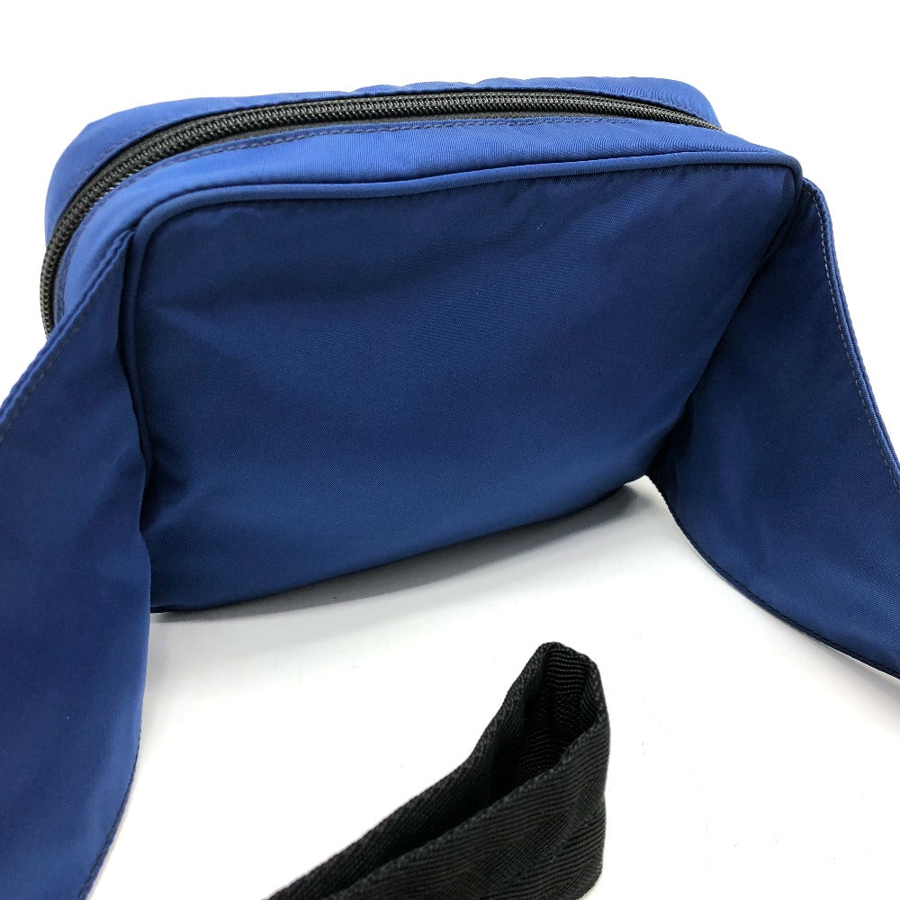 PRADA 2VL001 Triangle Logo Waist Bag, Nylon, Men's, Blue