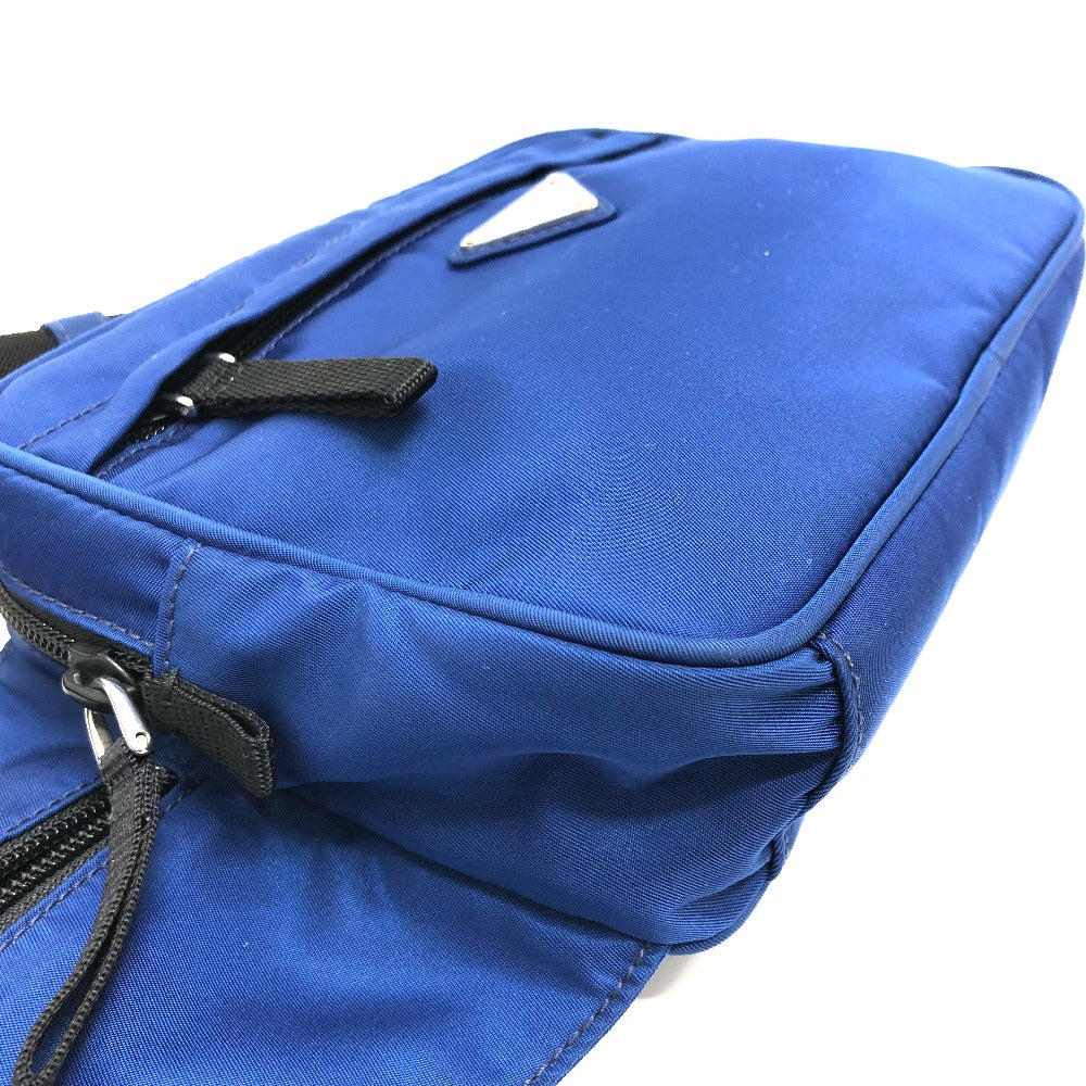 PRADA 2VL001 Triangle Logo Waist Bag, Nylon, Men's, Blue