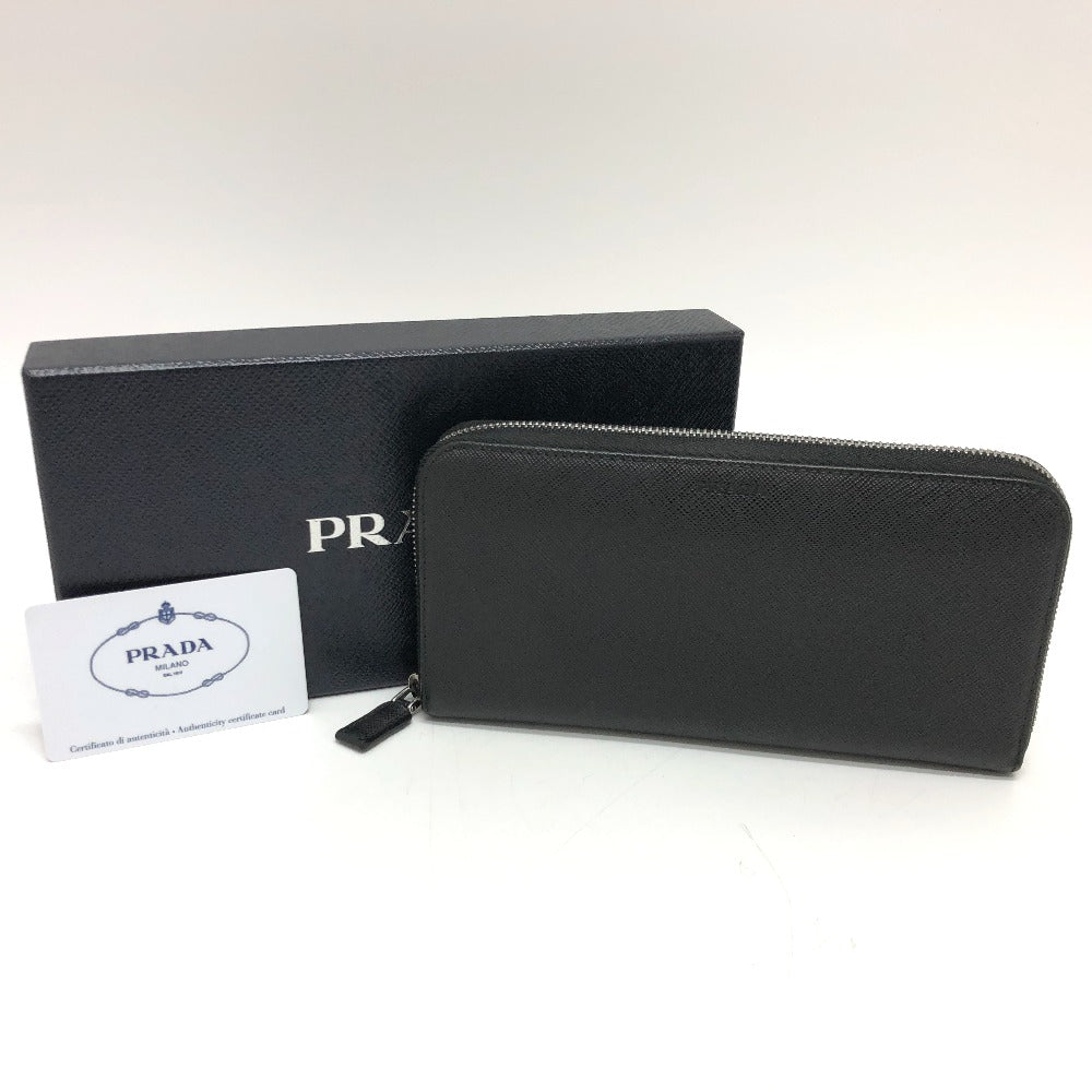 PRADA 2ML317 ロゴ ラウンドファスナー 財布 長財布 サフィアーノレザー レディース