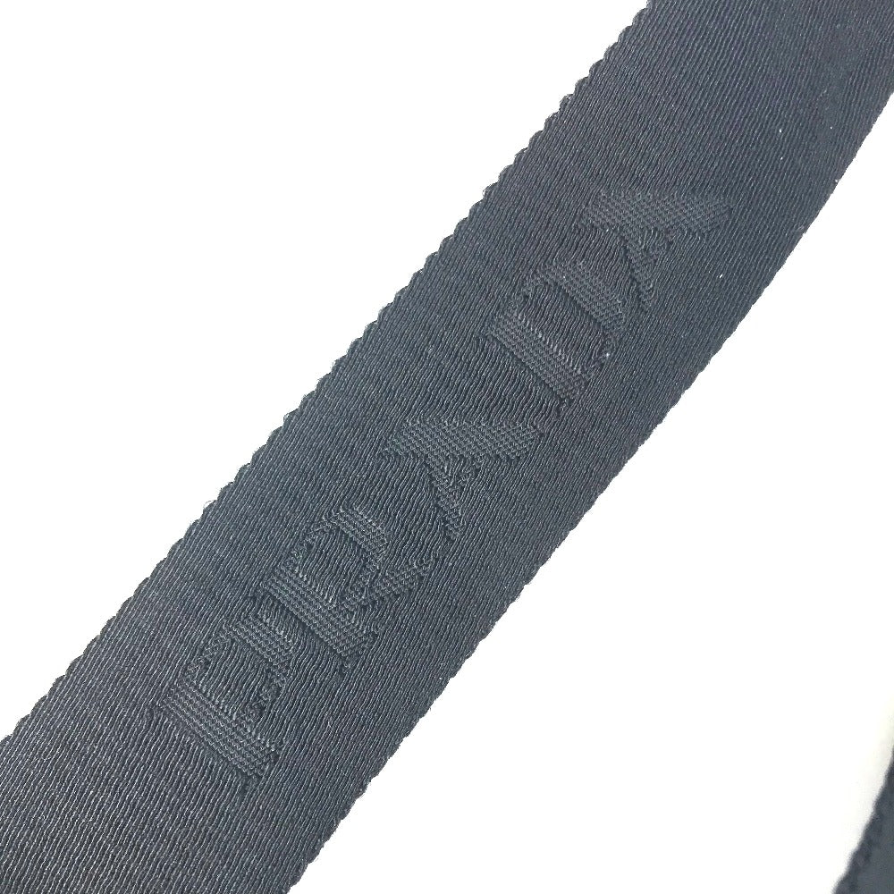 PRADA 2VH053 Triangle Logo Shoulder Bag in Nylon/Leather, Black