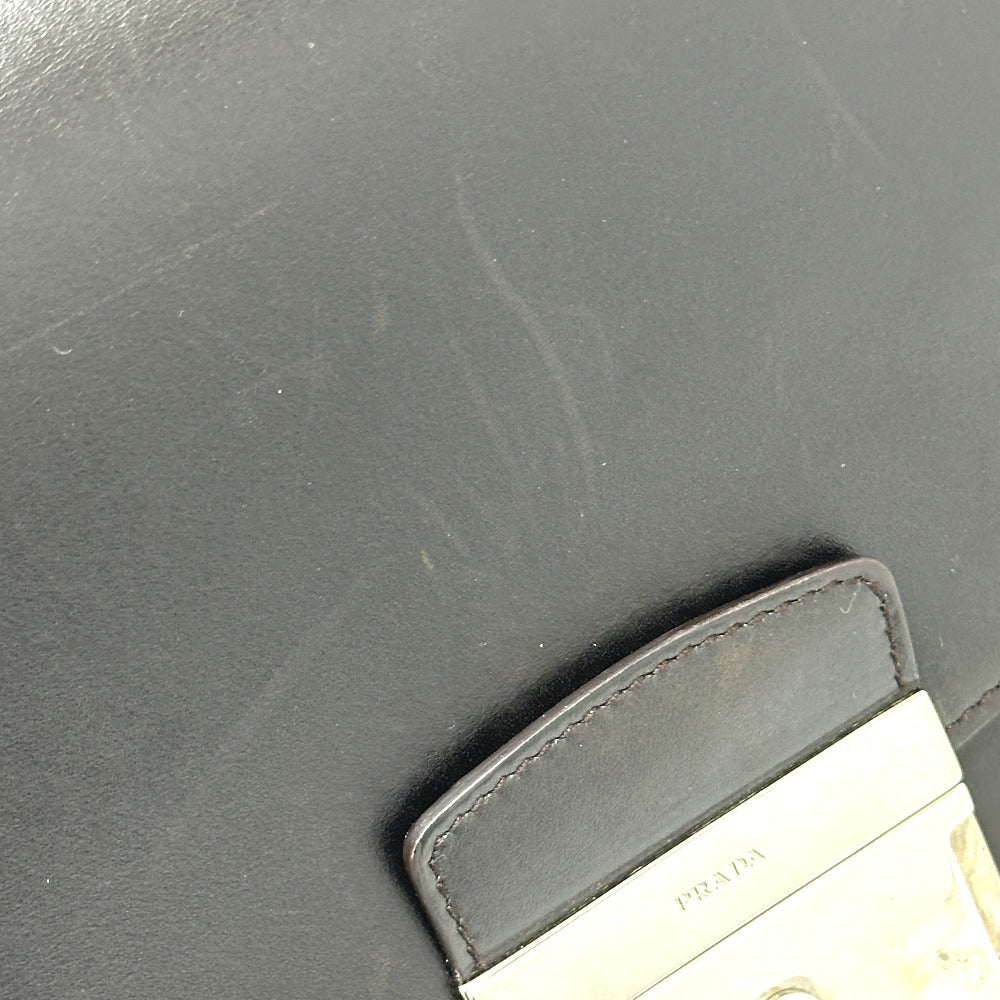 PRADA VR0006 ブリーフケース カバン ビジネスバッグ レザー メンズ ブラック - brandshop-reference