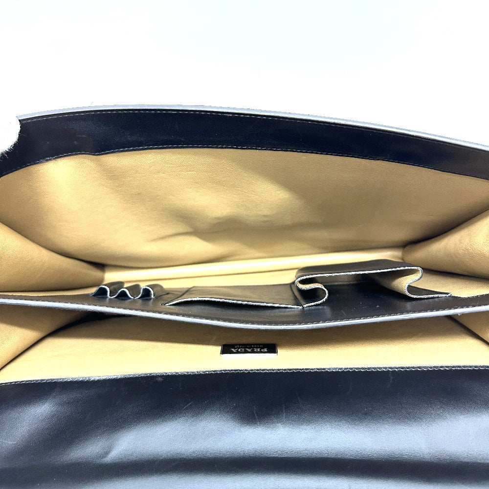 PRADA VR0006 ブリーフケース カバン ビジネスバッグ レザー メンズ ブラック - brandshop-reference