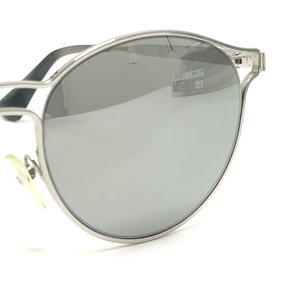 PRADA SPR62S サイドロゴ ファッション小物 アイウェア ミラーレンズ ラウンドキャット サングラス メタル レディース シルバー