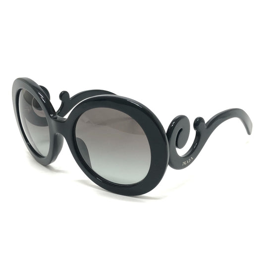 PRADA SPR 27N-A Minimal Baroque Series Eyewear Accessories Round Gradient Sunglasses Plastic Ladies Black