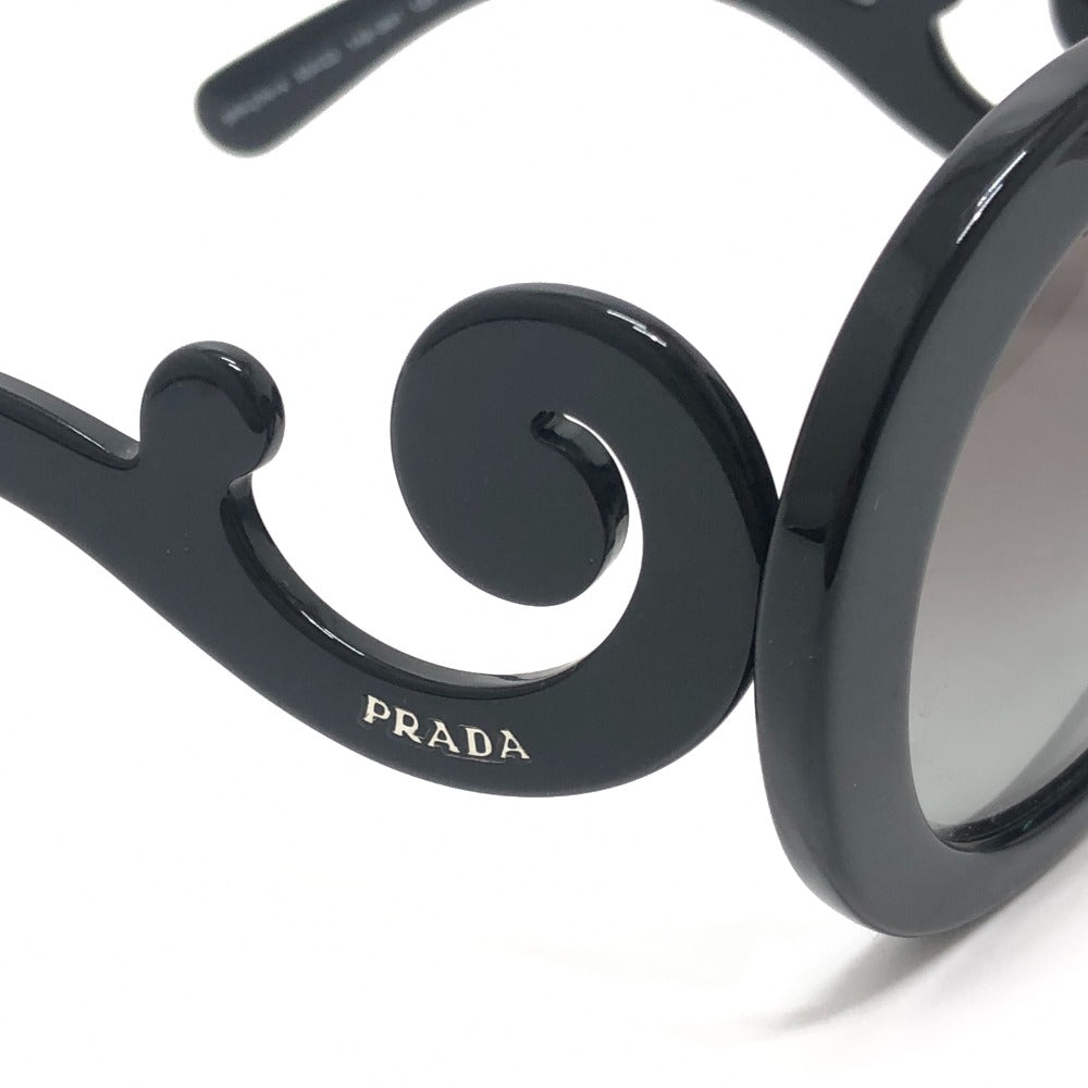 PRADA SPR 27N-A Minimal Baroque Series Eyewear Accessories Round Gradient Sunglasses Plastic Ladies Black