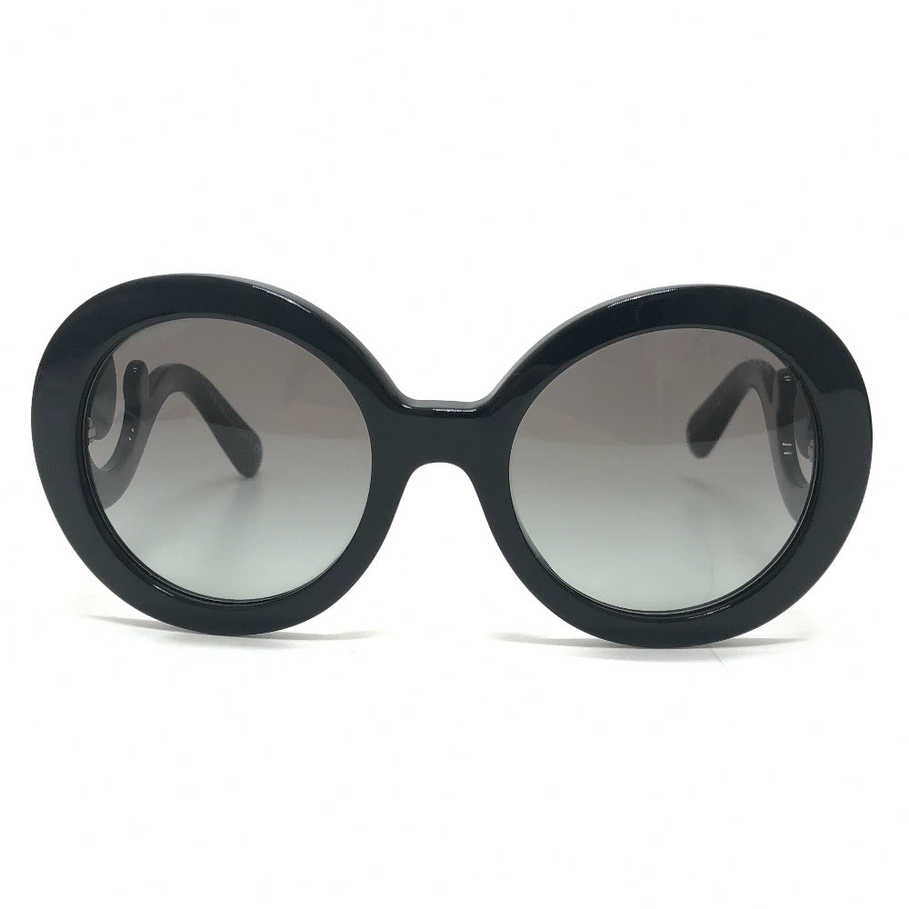 PRADA SPR 27N-A Minimal Baroque Series Eyewear Accessories Round Gradient Sunglasses Plastic Ladies Black