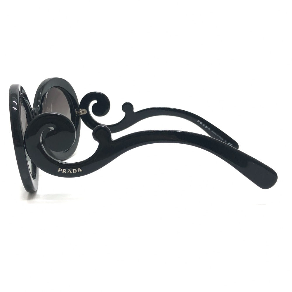 PRADA SPR 27N-A Minimal Baroque Series Eyewear Accessories Round Gradient Sunglasses Plastic Ladies Black