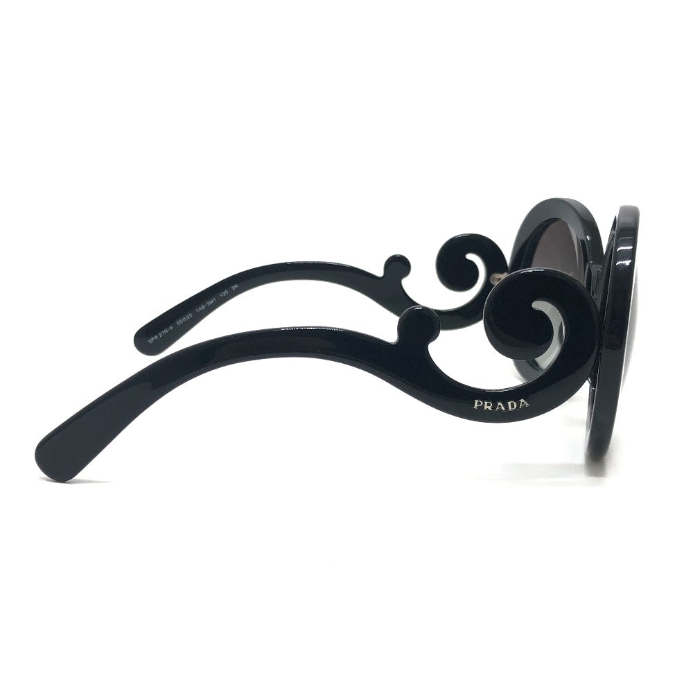 PRADA SPR 27N-A Minimal Baroque Series Eyewear Accessories Round Gradient Sunglasses Plastic Ladies Black