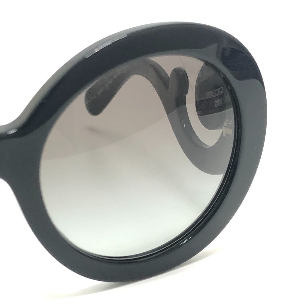 PRADA SPR 27N-A Minimal Baroque Series Eyewear Accessories Round Gradient Sunglasses Plastic Ladies Black