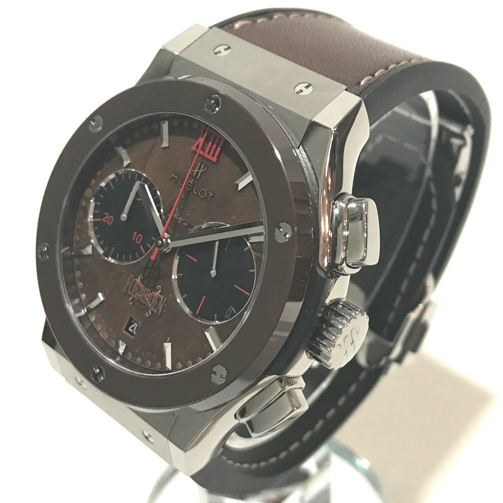 HUBLOT 521.NC.0589.VR.OPX14 フォービデンX クラシック フュージョン 自動巻き 葉巻ボックス付き 腕時計 チタニウム メンズ シルバー