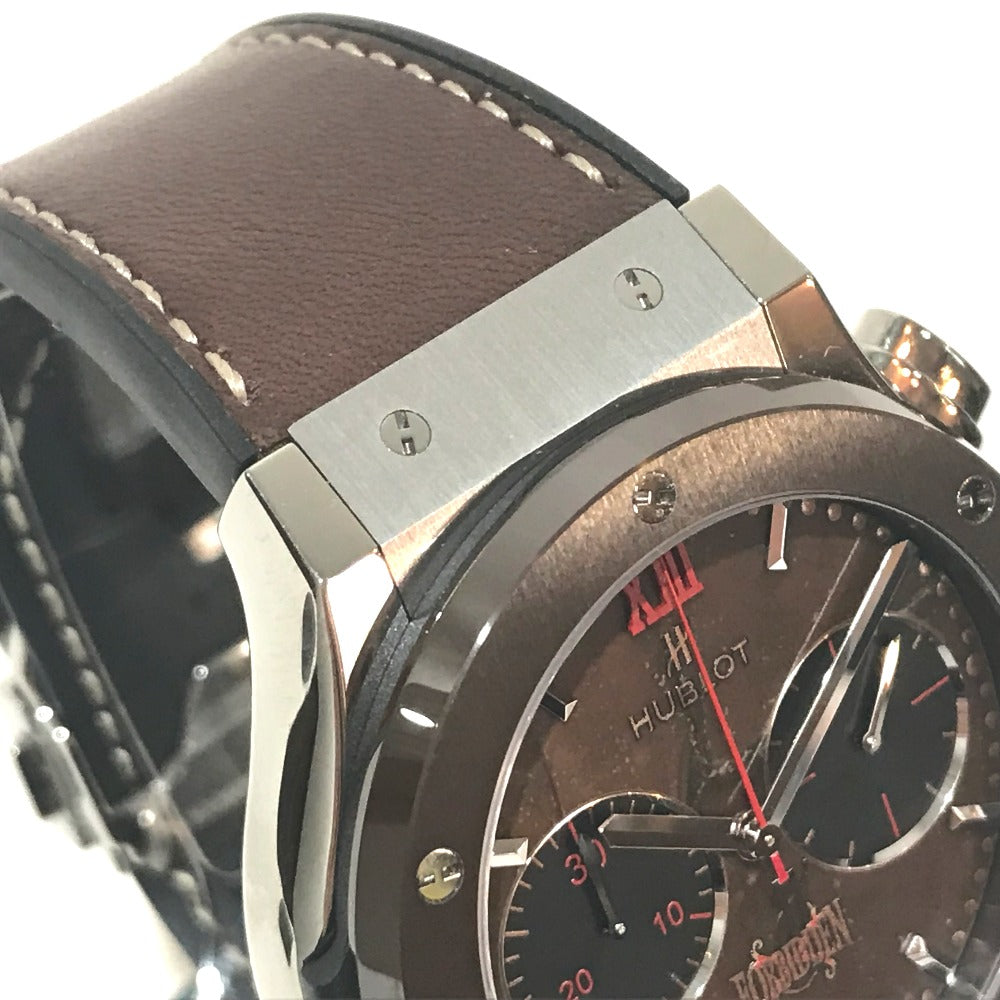 HUBLOT 521.NC.0589.VR.OPX14 フォービデンX クラシック フュージョン 自動巻き 葉巻ボックス付き 腕時計 チタニウム メンズ シルバー