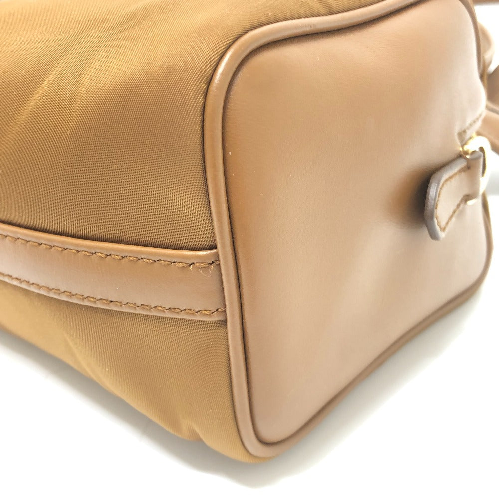 PRADA 1BB127 Padlock Top Handle Medium Bag Shoulder Bag Nylon/Leather Women's Brown