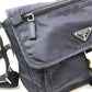 PRADA 1BD994 Triangle Crossbody bag, shoulder bag, triangular logo plate, flap, messenger bag Shoulder Bag Nylon Navy Used