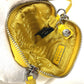 PRADA 2TT140 Triangle Plate Re-Nylon Triangle Key Ring Pouch with Neck Strap, Yellow, Men's