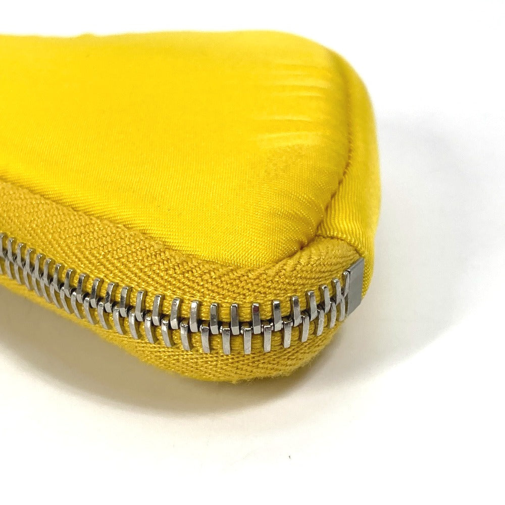 PRADA 2TT140 Triangle Plate Re-Nylon Triangle Key Ring Pouch with Neck Strap, Yellow, Men's