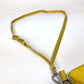 PRADA 2TT140 Triangle Plate Re-Nylon Triangle Key Ring Pouch with Neck Strap, Yellow, Men's