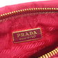 PRADA 1N1422 Logo Ribbon Accessory with Strap Multi Pouch Storage Pouch Accessory Pouch Cosmetic Pouch Nylon Women's Pink