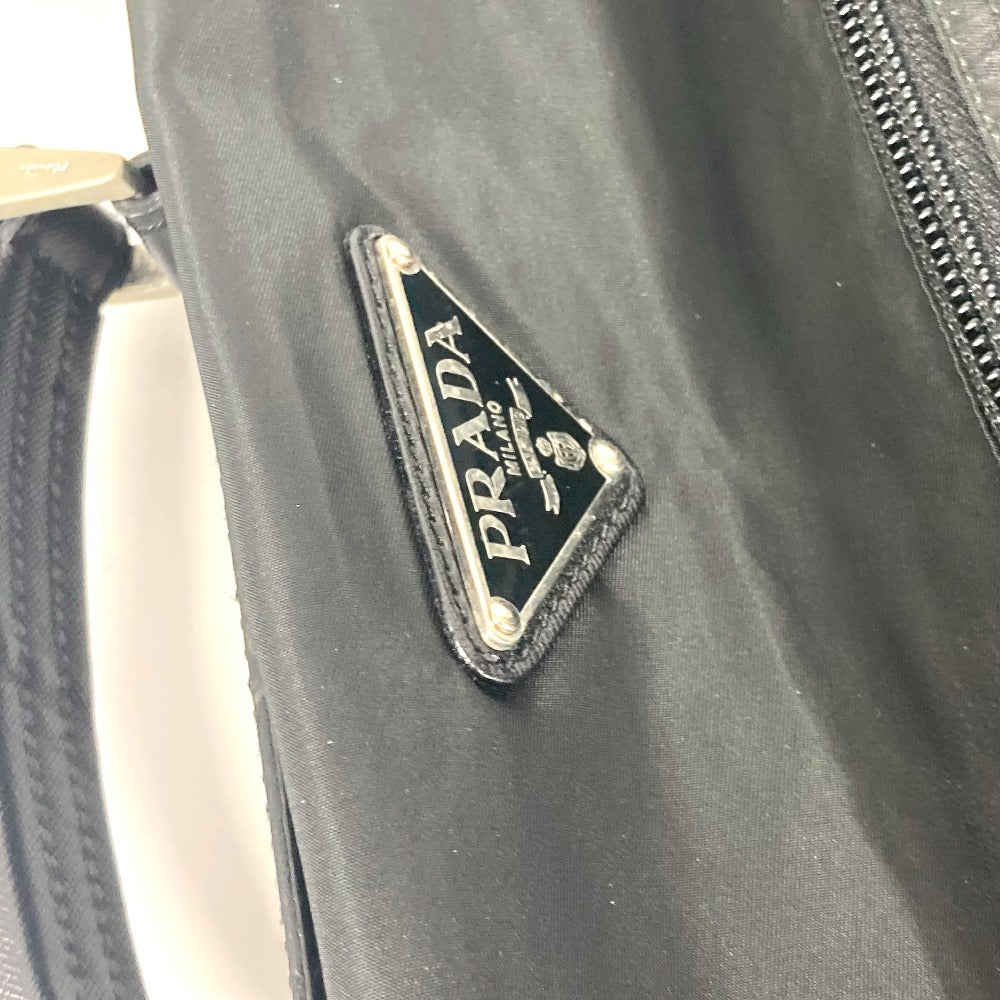 PRADA トライアングルロゴ 三角ロゴ プレート 2WAYバッグ ショルダーバッグ ハンドバッグ 旅行バッグ トラベルバッグ ボストンバッグ ナイロン ユニセックス ブラック - brandshop-reference