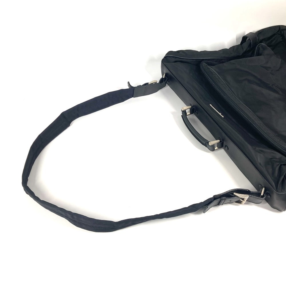 PRADA トライアングルロゴ 三角ロゴ プレート 2WAYバッグ ショルダーバッグ ハンドバッグ 旅行バッグ トラベルバッグ ボストンバッグ ナイロン ユニセックス ブラック - brandshop-reference