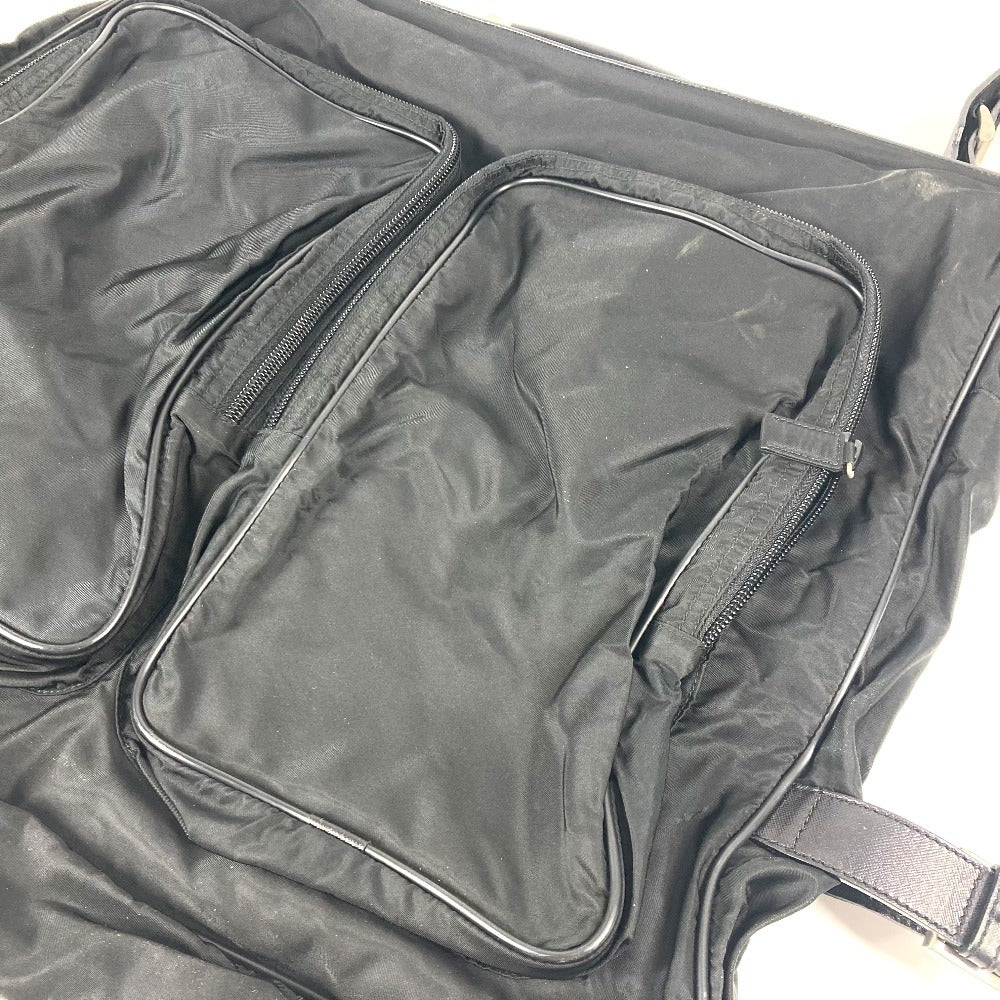 PRADA トライアングルロゴ 三角ロゴ プレート 2WAYバッグ ショルダーバッグ ハンドバッグ 旅行バッグ トラベルバッグ ボストンバッグ ナイロン ユニセックス ブラック - brandshop-reference