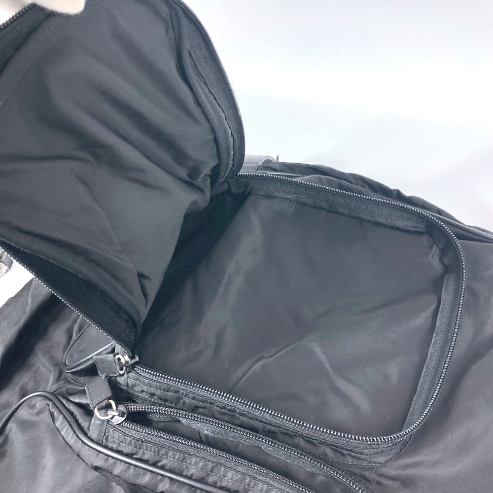 PRADA トライアングルロゴ 三角ロゴ プレート 2WAYバッグ ショルダーバッグ ハンドバッグ 旅行バッグ トラベルバッグ ボストンバッグ ナイロン ユニセックス ブラック - brandshop-reference