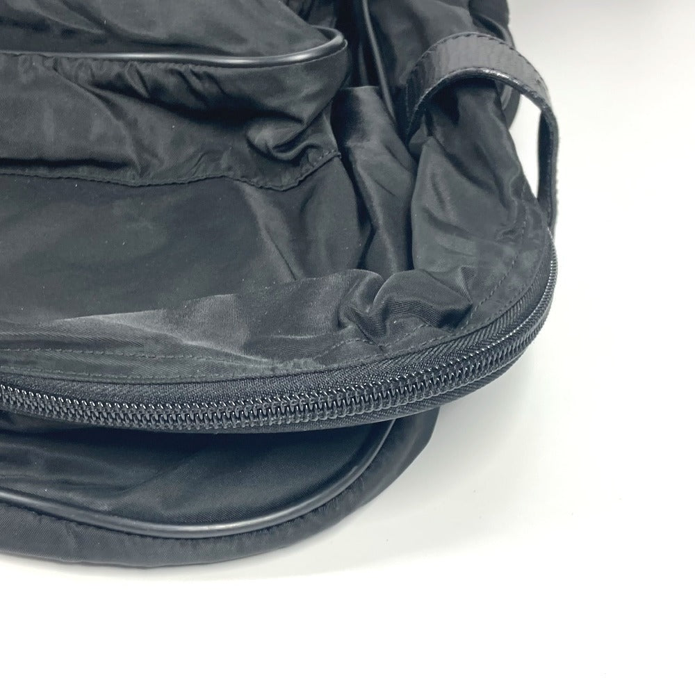 PRADA トライアングルロゴ 三角ロゴ プレート 2WAYバッグ ショルダーバッグ ハンドバッグ 旅行バッグ トラベルバッグ ボストンバッグ ナイロン ユニセックス ブラック - brandshop-reference