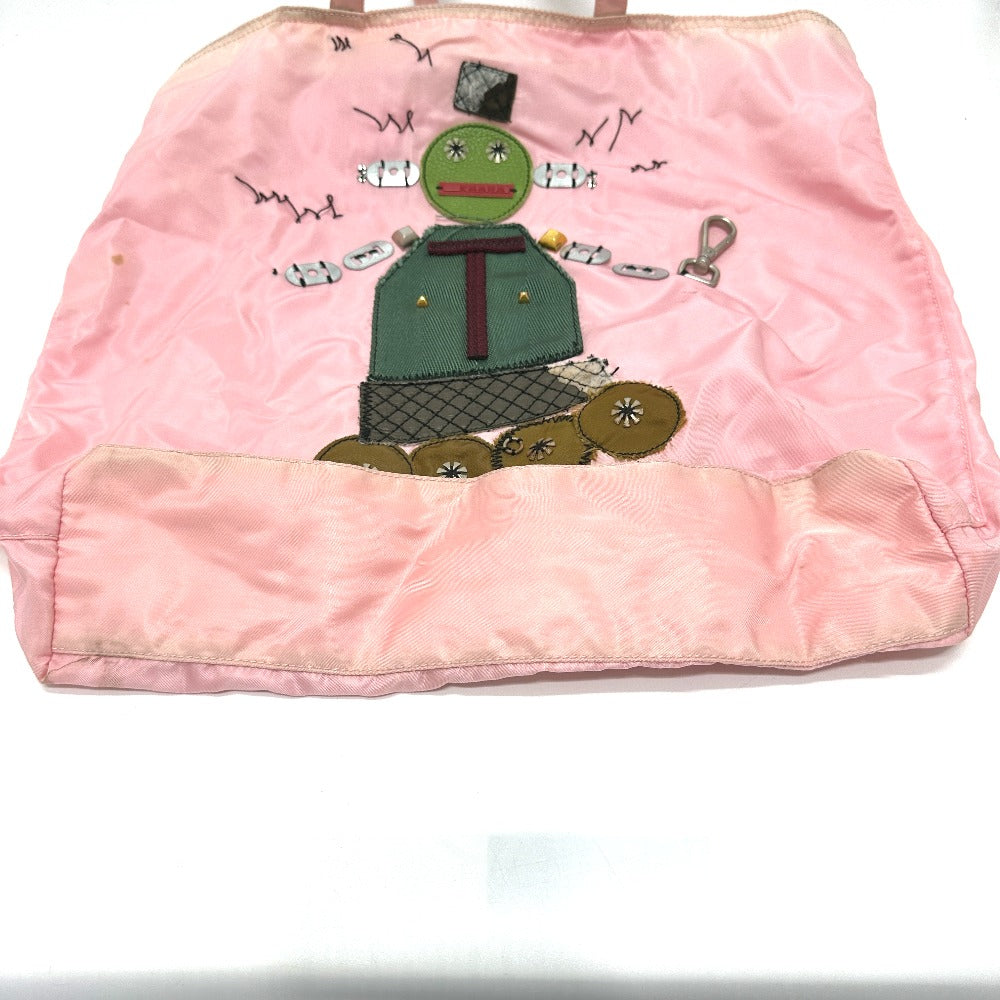 PRADA BR2897 ロボット ハンドバッグ カバン トートバッグ ナイロン レディース ピンク - brandshop-reference