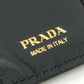 PRADA 1MV204 トライアングルプレート 財布 ミニウォレット コンパクト財布 ゴールド金具 2つ折り財布 レザー ユニセックス ブラック