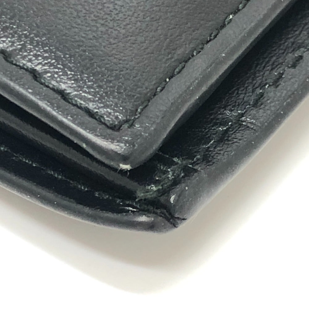 PRADA 1MV204 トライアングルプレート 財布 ミニウォレット コンパクト財布 ゴールド金具 2つ折り財布 レザー ユニセックス ブラック