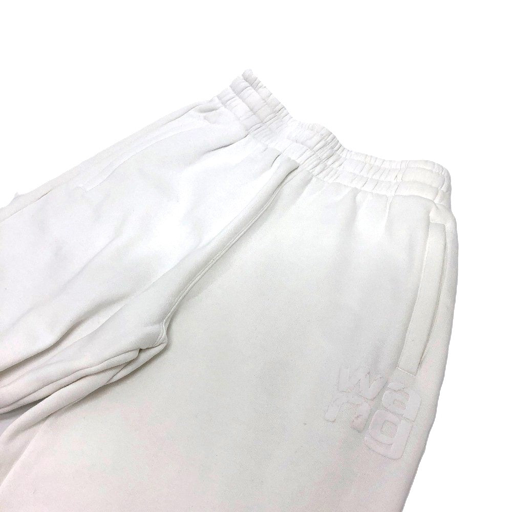 Alexander Wang Rubber Print Jogger Sweatpants Seluar Seluar Seluar Kapas Wanita Putih