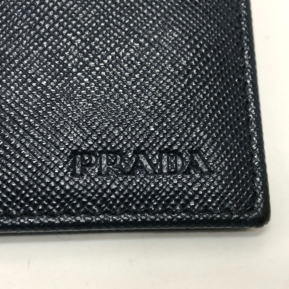 PRADA ロゴ 2つ折り長財布 お札入れ 2つ折り財布 レザー メンズ - brandshop-reference