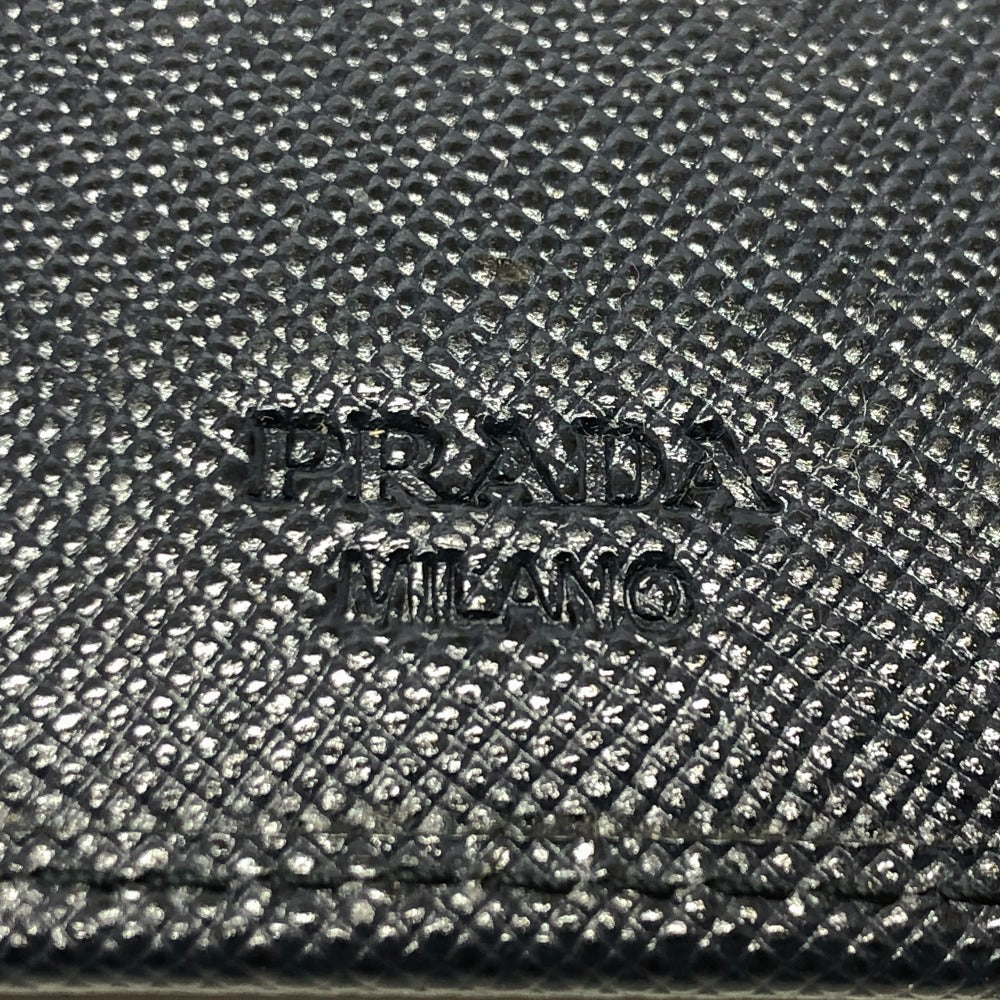 PRADA ロゴ 2つ折り長財布 お札入れ 2つ折り財布 レザー メンズ - brandshop-reference