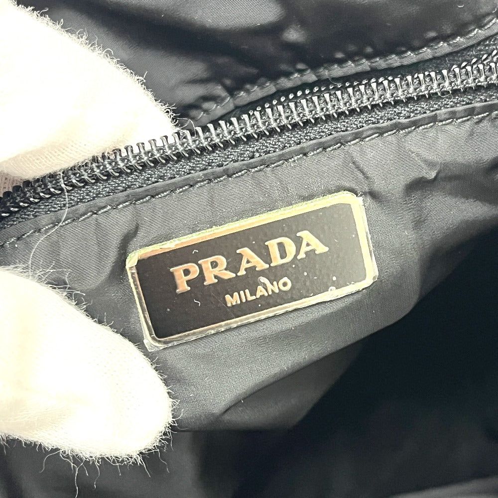 PRADA VA905A Logo car motif bag Tote Bag Nylon Black Used