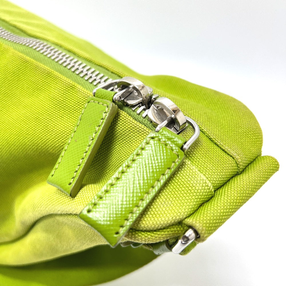 PRADA 2VY007 エンボスロゴトライアングル カバン バッグ ショルダー 斜め掛け ショルダーバッグ キャンバス レディース グリーン