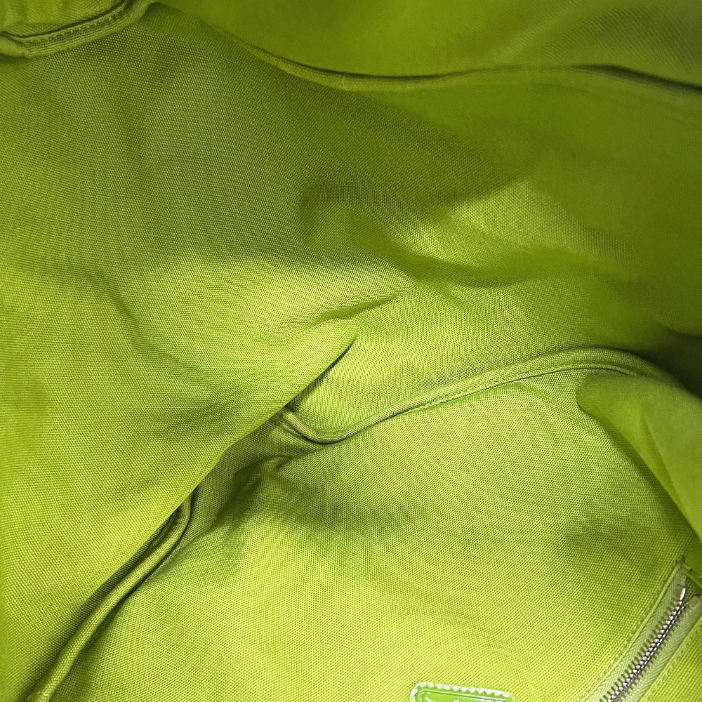 PRADA 2VY007 エンボスロゴトライアングル カバン バッグ ショルダー 斜め掛け ショルダーバッグ キャンバス レディース グリーン