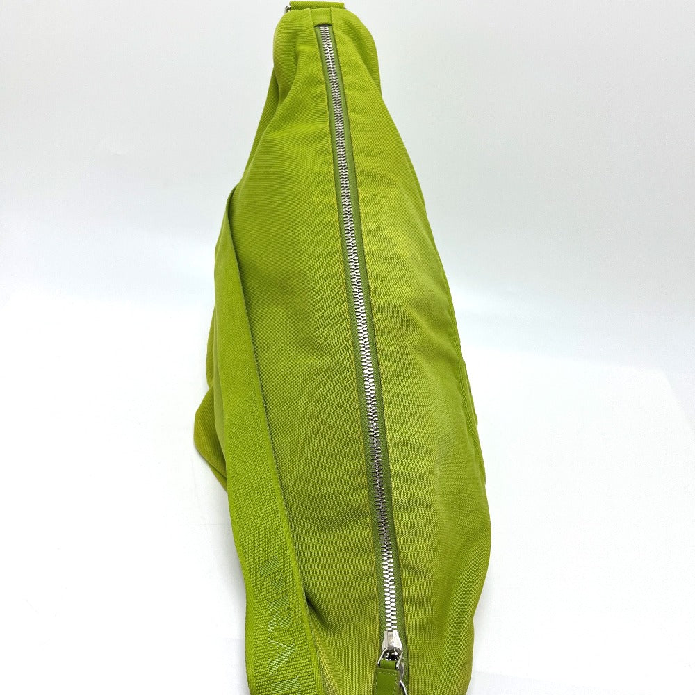 PRADA 2VY007 エンボスロゴトライアングル カバン バッグ ショルダー 斜め掛け ショルダーバッグ キャンバス レディース グリーン