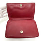 PRADA 1BD009 Logo Chain Bag Crossbody Shoulder Bag Leather Women's Red