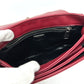 PRADA 1BD009 Logo Chain Bag Crossbody Shoulder Bag Leather Women's Red