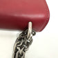 PRADA 1BD009 Logo Chain Bag Crossbody Shoulder Bag Leather Women's Red