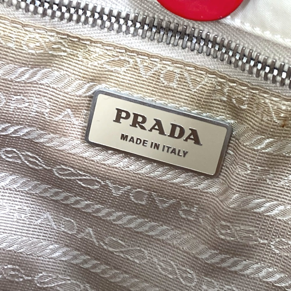 PRADA 肩掛け トートバッグ ハンドバッグ トートバッグ  カバン 2WAY バイカラー ハンドバッグ ナイロン レディース ホワイト×レッド