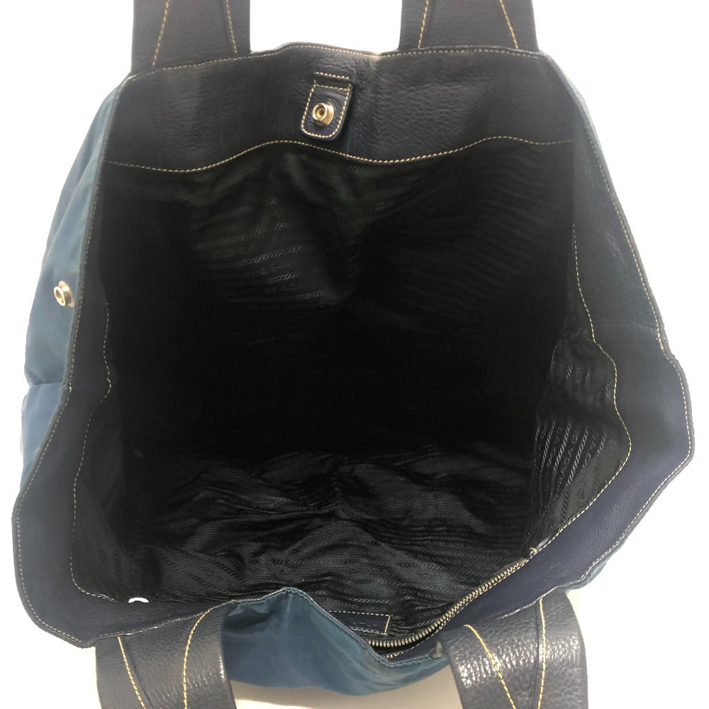 PRADA VA0677 トライアングルロゴ トートバック カバン バック トートバッグ ナイロン レディース ブルー - brandshop-reference
