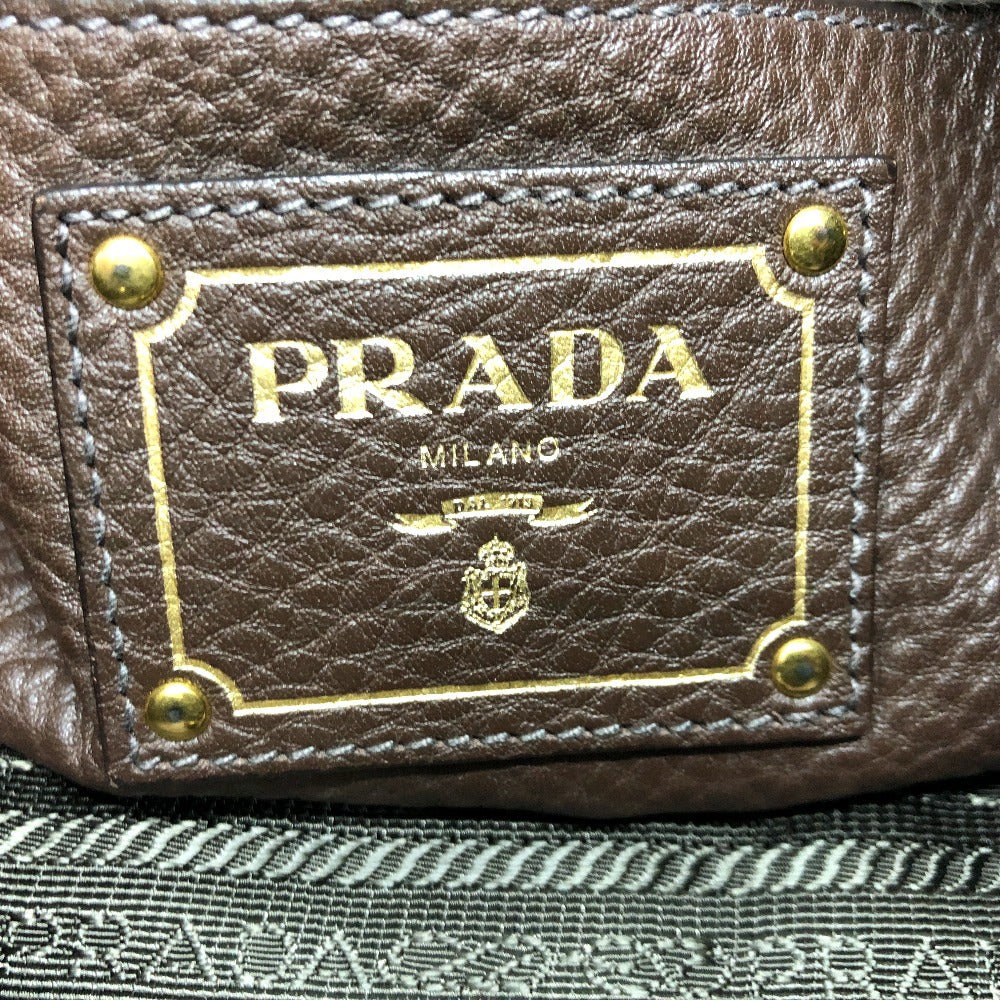PRADA BR4970 ロゴ オールレザー カバン 肩掛け トートバッグ レザー レディース - brandshop-reference