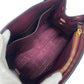 PRADA 1BA156 logo monochrome 2-Way Shoulder Bag with Mirror and Charm Pouch Hand Bag Safiano leather wine-red Used