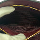 PRADA 1BA156 logo monochrome 2-Way Shoulder Bag with Mirror and Charm Pouch Hand Bag Safiano leather wine-red Used