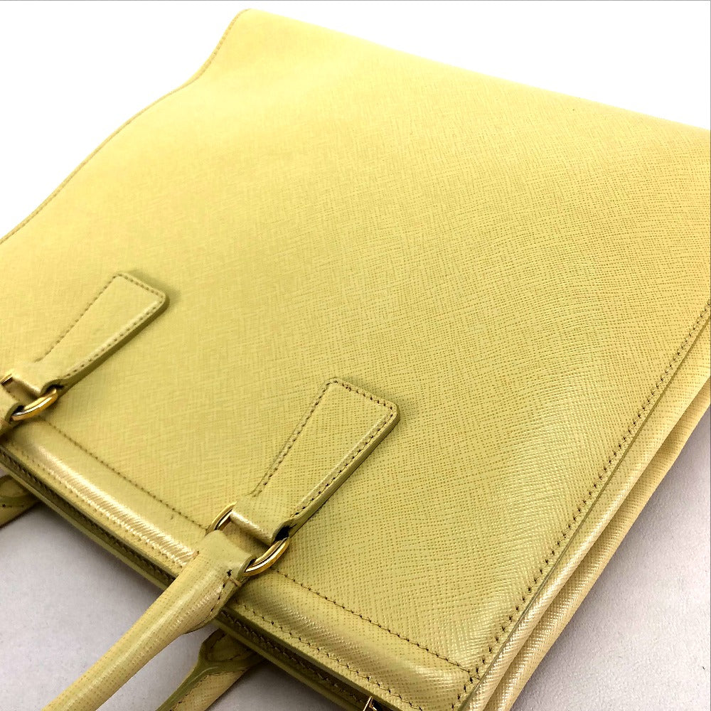 PRADA B2411M Shoulder Bag/Handbag, 2-Way, Saffiano Leather, Women's, Yellow