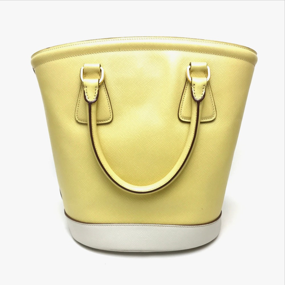 PRADA B2442B サフィアーノリュクス カバン 2WAY ショルダーバッグ レザー レディース イエロー
