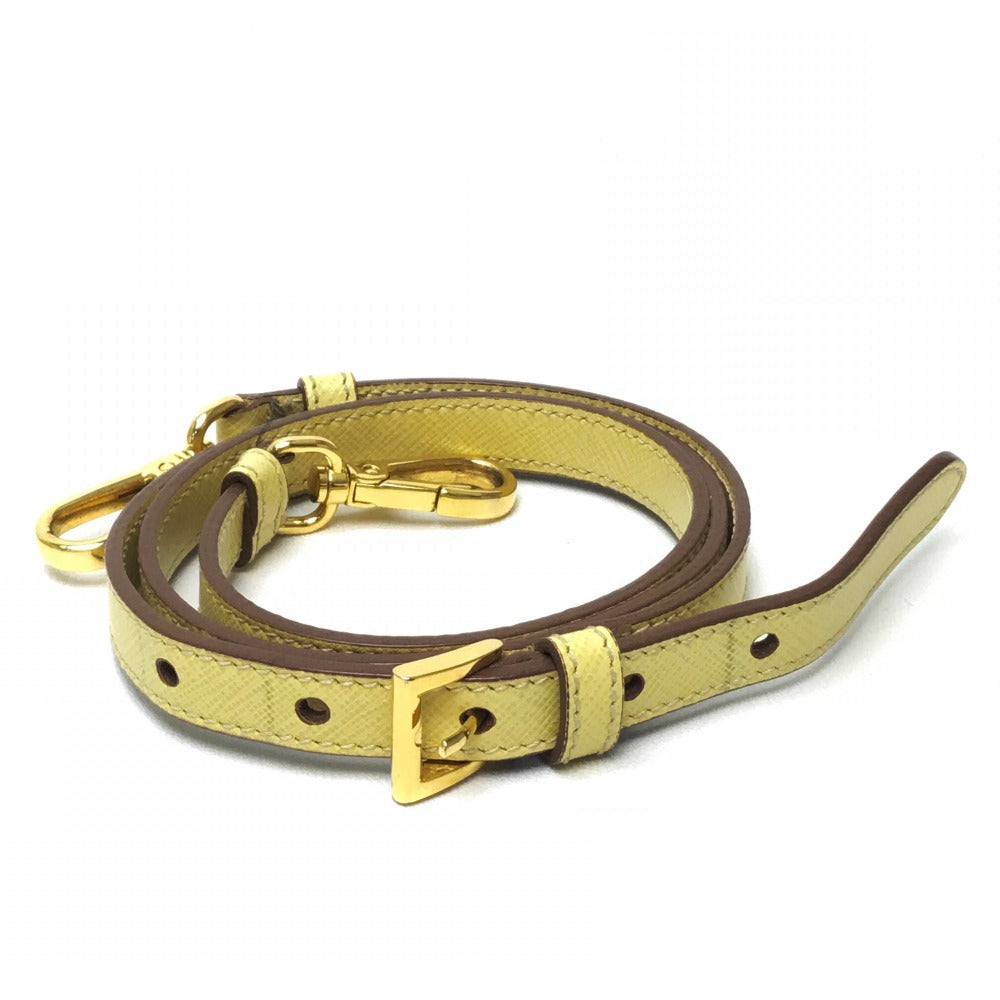 PRADA B2442B サフィアーノリュクス カバン 2WAY ショルダーバッグ レザー レディース イエロー