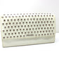 PRADA Wallet Bag, Studded Clutch Wallet, Long Wallet, Leather, Women's, White