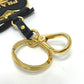 PRADA 1TL126 Saffiano Toys Heart Keyring Trick Heart Key Holder Back charm Key Holder Safiano leather Black/Gold Used