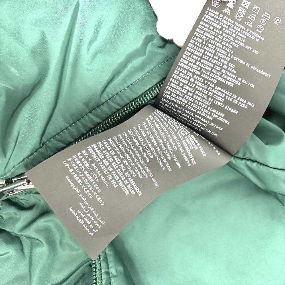 PRADA フード フーディ パーカー 長袖 トライアングルプレート 三角ロゴ ジップアップ アパレル ジャケット ナイロン レディース グリーン - brandshop-reference